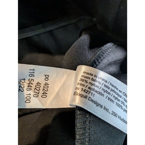 ELOQUII Women's Black Pants The Ultimate Stretch Pintuck Flare Wide Leg Size 18 - Picture 8 of 10